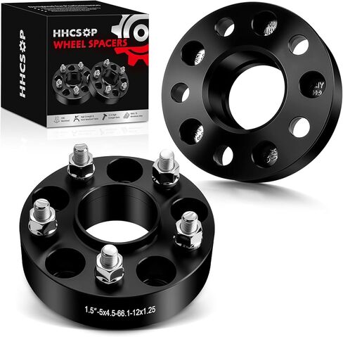 فواصل عجلات 5x4.5 1.5 بوصة، 5x114.3 محولات عجلات مزورة 1.5 بوصة مع مسامير M12x1.25، تجويف محوري 66.1 مم لنيسان ألتيما روج سينترا ماكسيما مورانو باثفايندر إنفينيتي G25 G35 G37 Q50 in Kuwait