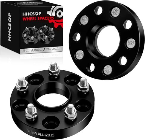 فواصل عجلات 5x4.5 1.5 بوصة، 5x114.3 محولات عجلات مزورة 1.5 بوصة مع مسامير M12x1.25، تجويف محوري 66.1 مم لنيسان ألتيما روج سينترا ماكسيما مورانو باثفايندر إنفينيتي G25 G35 G37 Q50 in Kuwait