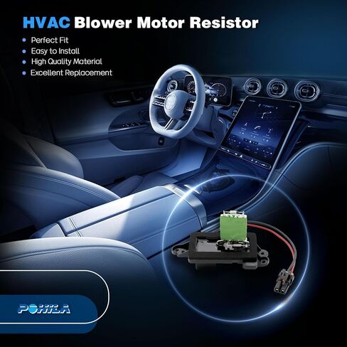 مقاوم محرك منفاخ RU377 HVAC متوافق مع 2002 2003 2004 2005 2006 2007 2008 2009 Chevy Trailblazer، Trailblazer EXT، Buick Rainier، GMC Envoy، Isuzu Ascender، استبدال # 89018439 973-008 in Kuwait