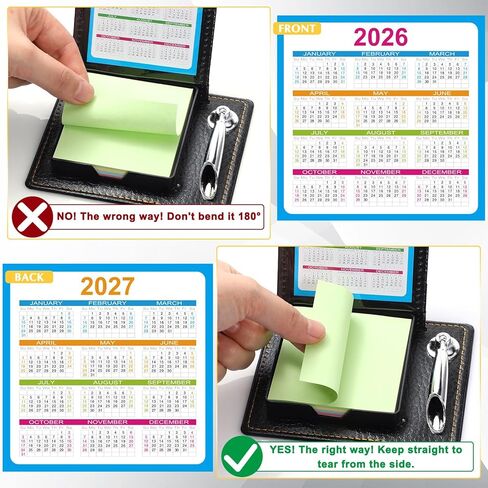 Tenceur 10 Pcs Inspirational Gifts Bulk Sticky Notes Thank You Motivational Pen Holder with PU Leather Box, Christmas Appreciation Gifts for Employee Nurse Coworker Team Staff Teacher Student in Saudi Arabia