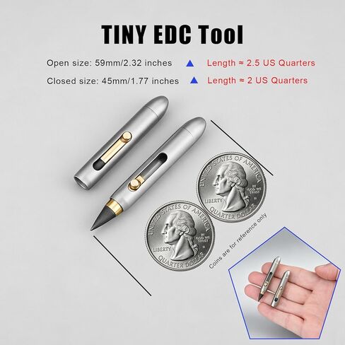 قلم رصاص صغير من التيتانيوم، قلم كتابة بدون حبر، أداة EDC مع طرف جرافيت، قلم رصاص بدون شحذ لكتابة الرسم in Kuwait