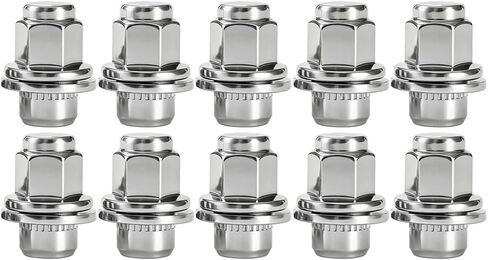 10PCS M12x1.50 Chrome Wheel Lug Nut Compatible with 1999-2024 Jaguar S-Type X-Type F-Type XE XF XFR XJ XJ8 XJR XK XK8 XKR XKR-S # C2C35294 611-980 in Kuwait