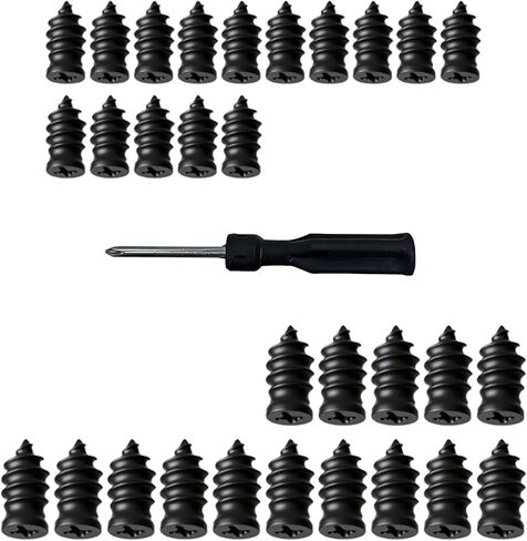 60PCS Tire Plug Kit,Self Sealing Tire Repair Screws,Tires Plugs Screw Type,Rubber Nails Tires Repairs, Fix Rubber Nail Kit,Puncture Spikes,Screw Type Phillips Head in Saudi Arabia