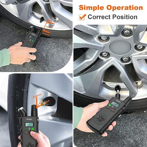 Digital Tire Inflator, 2 in 1 TPA01 Air Tire Pressure Gauge TPMS Auto Tire Monitor Monitor Tool System in Saudi Arabia