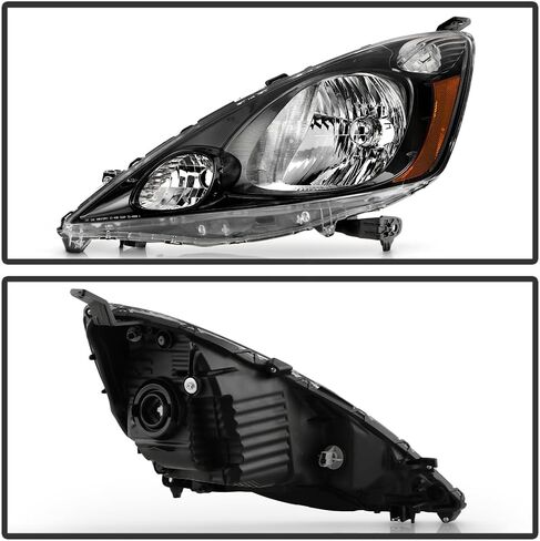 KEEKPO-For 2009 2010 2011 2012 2013 2014 Honda FIT أسود المصابيح الأمامية المصابيح الأمامية زوج مجموعة السائق والركاب الجانب in Kuwait