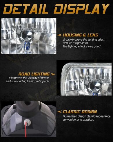 5x7 7x6 Led Headlights for Off-road Compatible for 1995 1996 1997 Chevrolet S10 Headlight High Low Beam, DOT Approved in Kuwait