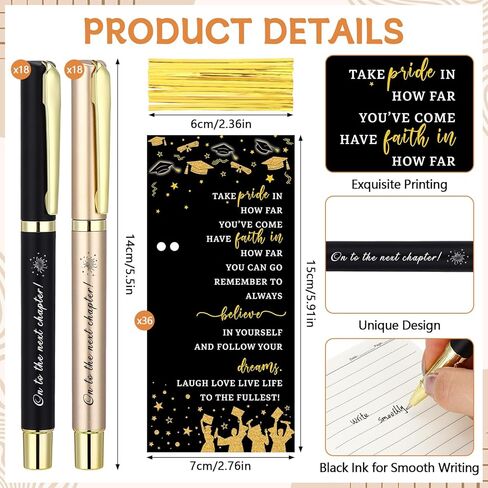 36 Sets Class of 2026 Graduation Gifts Inspirational Ballpoint Pens Motivational Greeting Cards Congrat Grad Gifts 2026 Graduation Party Favors for University College Grad Party Graduates Gift in Saudi Arabia