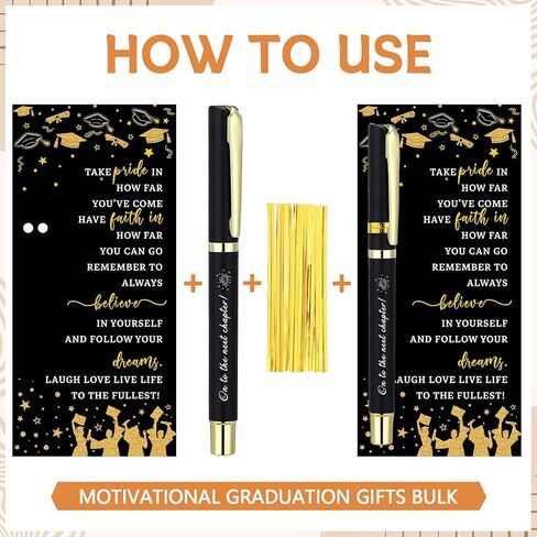 36 Sets Class of 2026 Graduation Gifts Inspirational Ballpoint Pens Motivational Greeting Cards Congrat Grad Gifts 2026 Graduation Party Favors for University College Grad Party Graduates Gift in Saudi Arabia