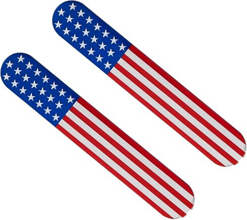 WZP 2PCS American Flag Decals, 3D Embossed Metal Car Emblem, Adhesive USA Flag Badge Sticker, Universal for Sedan SUV Truck RV Motorcycle (Black) in Saudi Arabia