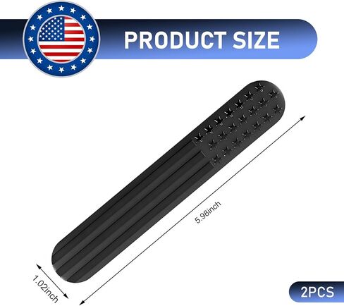 WZP 2PCS American Flag Decals, 3D Embossed Metal Car Emblem, Adhesive USA Flag Badge Sticker, Universal for Sedan SUV Truck RV Motorcycle (Black) in Saudi Arabia