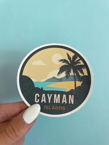 Cayman Islands, 3 inch Sticker, S636 (Waterproof Vinyl Decal for Car, Water Bottle, Laptop, iPad, Window, Cooler, Luggage, Bumper, Toolbox, Locker), 3 inch in Saudi Arabia