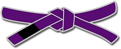 Jiu Jitsu Purple Belt Shaped Sticker (Martial Arts Full MMA Fight Win) in Kuwait