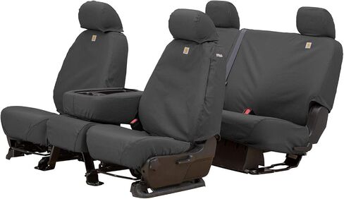 Covercraft Carhartt SeatSaver Custom Seat Covers | Fits 2012-2015 Toyota Tacoma Double Cab | 2nd Row 40/60 Bench Seat, Duck Weave Gravel in Kuwait