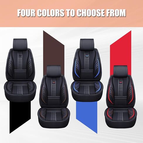 for Toyota Tacoma SR5 SR TRD Off Road Limited Base Access Double Cab Seat Covers 2016-2025, Waterproof Leather Compatible Airbag Truck Seat Protectors (Full Set, Black-Red) in Saudi Arabia