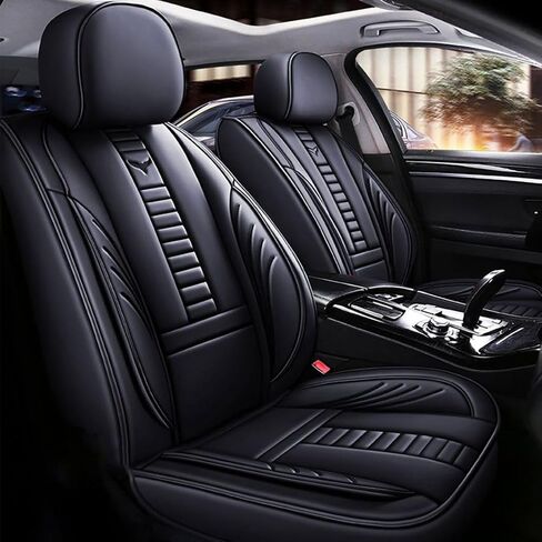 for Toyota Tacoma SR5 SR TRD Off Road Limited Base Access Double Cab Seat Covers 2016-2025, Waterproof Leather Compatible Airbag Truck Seat Protectors (Full Set, Black-Red) in Saudi Arabia