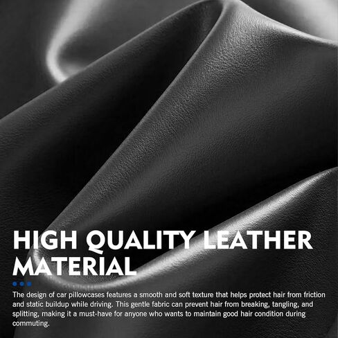 2PCS Car Headrest Covers, Waterproof Leather Scratch-resistant Reusable Elastic Seat Headrest Dust Cover, Mark-free Vehicle Seat Protective Decoration, Universal for Most Vehicles (Black #M) in Saudi Arabia