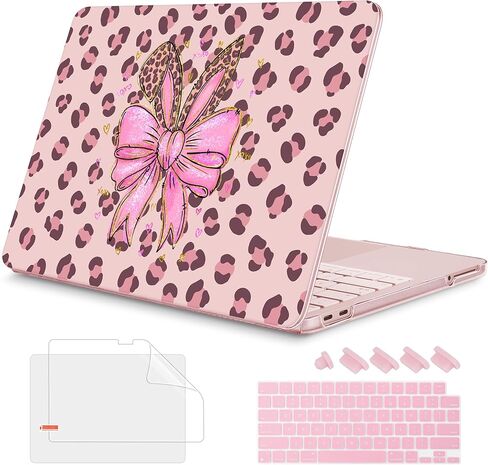 حافظة مطبوعة من Mektron لجهاز MacBook Neo مقاس 13 بوصة إصدار 2026 موديل A3404، وغطاء صلب واقٍ للكمبيوتر المحمول بشريحة A18 Pro مع شاشة عرض شبكية سائلة مقاس 13 بوصة (قطريًا)، وشريط أزرق منقط ملون in Kuwait