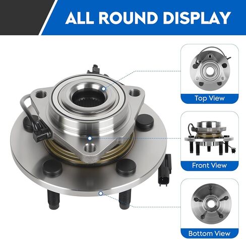 ILONPA 515126 Front Wheel Bearing & Hub Assembly for 2009-2010 Dodge Ram 1500(from 12/08/08), for 2011 Ram 1500, 5 Lug w/ABS Hubs Assemblies in Kuwait