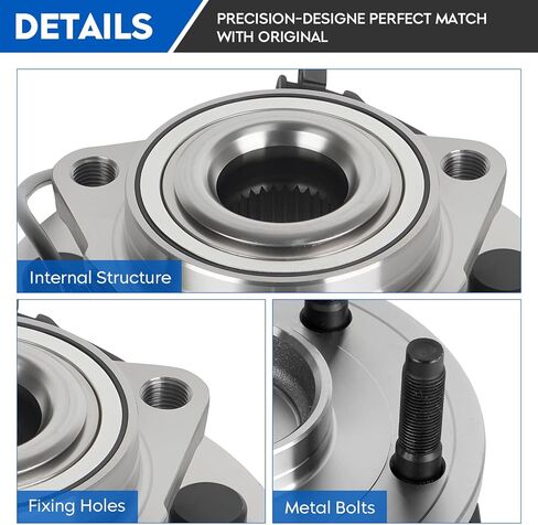 ILONPA 515126 Front Wheel Bearing & Hub Assembly for 2009-2010 Dodge Ram 1500(from 12/08/08), for 2011 Ram 1500, 5 Lug w/ABS Hubs Assemblies in Kuwait