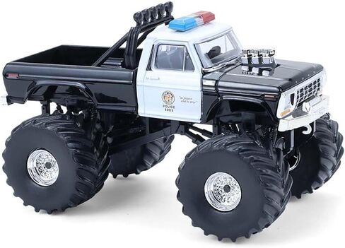 1978 F 250 Monster Truck LAPD (قسم شرطة لوس أنجلوس) أبيض وأسود Kings of Crunch - إصدار خاص من Hot Pursuit 1/64 Diecast Model Car من Greenlight in Kuwait