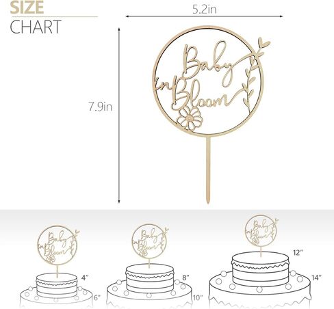 Baby in Bloom Cake Topper, Wooden Baby Shower Cake Decor, Little Wildflower Gender Reveal Party Sign, Pregnancy Announcement, Birth Decorations in Saudi Arabia