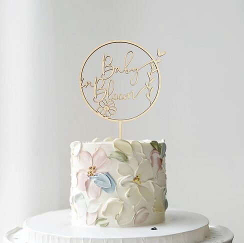 Baby in Bloom Cake Topper, Wooden Baby Shower Cake Decor, Little Wildflower Gender Reveal Party Sign, Pregnancy Announcement, Birth Decorations in Saudi Arabia