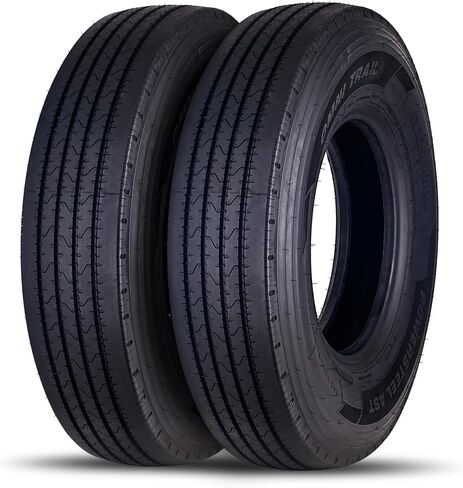 (SET of 2) OMNI TRAIL POWERSTEEL ST225/90R16-14PLY Load Range G 129/125N ST225/90/16 225 90 16 Commercial Grade All Steel Construction Heavy Duty Trailer Tire, 72 Warranty Free Road Side Assistance in Kuwait