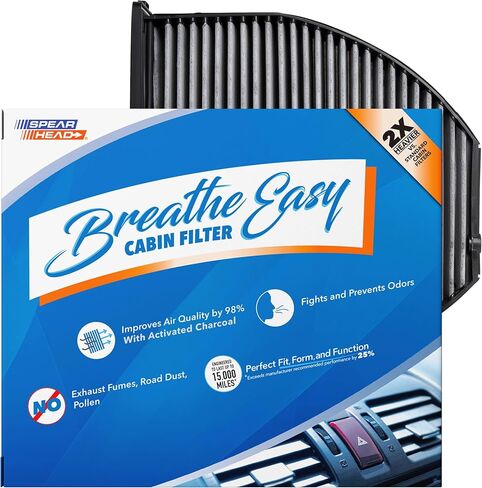 Spearhead Odor Defense Breathe Easy AC & Heater Cabin Filter, Fits Like OEM, Up to 25% Longer Lasting w/Activated Carbon (BE-934) in Saudi Arabia