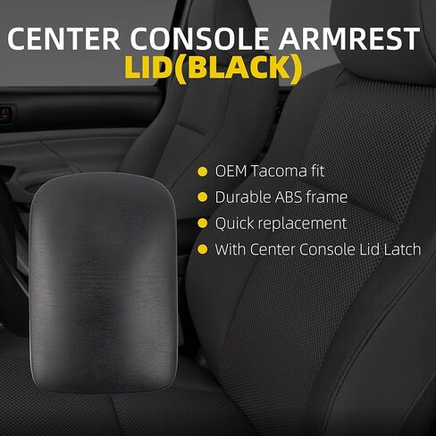 Dasbecan Center Console Lid Compatible with 2005-2015 Toyota Tacoma Front Seat Center Console Armrest Lid Replace# 58905-AD020-B0（Black） in Kuwait