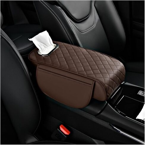 Center Console Cover for Acura Integra 2022 2023 2024 2025, Leather Arm Rest Armrest Cover for Car, Center Console Armrest Cover Armrest Storage Box, Interior Accessories,A Black in Saudi Arabia