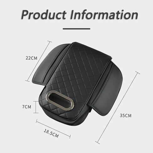 Center Console Cover for Acura Integra 2022 2023 2024 2025, Leather Arm Rest Armrest Cover for Car, Center Console Armrest Cover Armrest Storage Box, Interior Accessories,A Black in Saudi Arabia