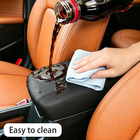 Center Console Cover for Kia Sportage 2016 2015 2014 2013 2012 2011(Black),Waterproof Leather Anti-Scratch Armrest Cover for 2011-2016 Sportage Accessories in Saudi Arabia