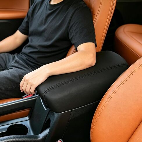 Center Console Cover for Kia Sportage 2016 2015 2014 2013 2012 2011(Black),Waterproof Leather Anti-Scratch Armrest Cover for 2011-2016 Sportage Accessories in Saudi Arabia