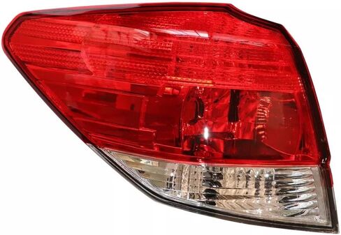 لسيارة 2010 2011 2012 2013 2014 مجموعة مصابيح Subaru Outback Tail - مصباح هالوجين خلفي خارجي، جانب السائق الأيسر، غطاء أسود، عدسة شفافة وحمراء، OE 84912AJ10A (12V) in Kuwait