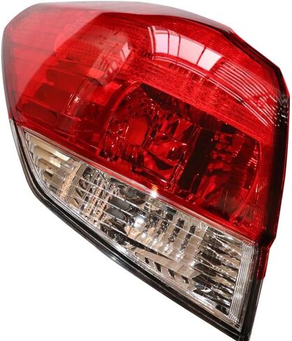 لسيارة 2010 2011 2012 2013 2014 مجموعة مصابيح Subaru Outback Tail - مصباح هالوجين خلفي خارجي، جانب السائق الأيسر، غطاء أسود، عدسة شفافة وحمراء، OE 84912AJ10A (12V) in Kuwait