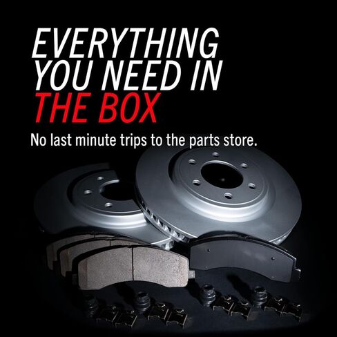 PowerStop Evolution Rear Brake Kit for Honda Civic 2016-21 - Fully Coated Disc Rotors with Carbon-Fiber Ceramic Brake Pads Upgrade, CPK7725-23 in Kuwait
