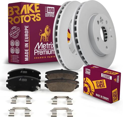 Metrix Premium Chassis Parts - Front Vented Brake Rotor 11.65 inch (296 mm) & D1421 Ceramic Disc Brake Pad Set Kit Fits 10 Buick Allure, 12-16 LaCrosse, 11-17 Regal, 13-15 Chevrolet Malibu in Kuwait