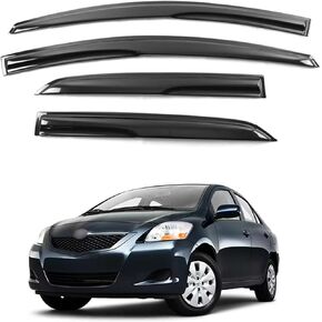 Window Visors for Toyota Yaris XP90 Sedan 2007 2008 2009 2010 2011 2012 2013, Window Deflector Rain Guards Sun Visors Vent Deflectors, Tape-On Style, 4 PCS in Saudi Arabia