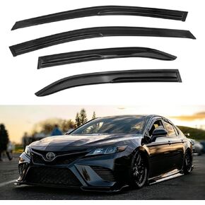 Window Visors Compatible with 2018 2019 2020 2021 2022 2023 2024 Toyota Camry Sedan, Rain Guards Sun Shields Window Deflector, Tape-On Mugen Style, 4PCS in Saudi Arabia