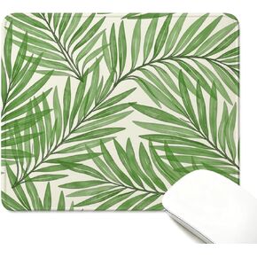 Green Monstera Leaf Botanical Mouse Pad, Tropical Fern Botanical Desk Mat, Small Aesthetic Minimalist Plant Mousepad for Women Girls Home Office Decor, 9.5x7.9 Inch in Saudi Arabia
