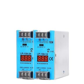 1pcs LP 150W 12V 24V 48V 12.5A 6.25A 3.15A DIN Rail Model AC DC Digital Display Switching Power Supply Single Output(LP-150-24V 6.25A) in Saudi Arabia