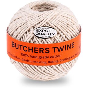 Butchers Twine 12 Ply Cotton Kitchen Twine for Roasting Bakers Cooking Twine Food Safe String|Meat Sausage Poultry Trussing 2MM Thread|Gardening Thread Craft DIY Gift Wrapping Crocheting Twine 80m in Saudi Arabia