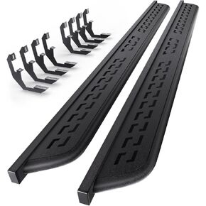 6.5" Steel Running Boards Compatible with 2019-2026 Chevy Silverado 1500/2500HD/3500HD Crew Cab, Side Steps Nerf Bars in Saudi Arabia