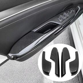 ATAIRSOFT Interior Door Armrest Panel Decorative Trim Carbon Fiber Style Glass Lift Rear Armrest Fits for Honda Civic 10th Gen 2016 2017 2018 2019 2020 2021 Interior Accessories in Kuwait