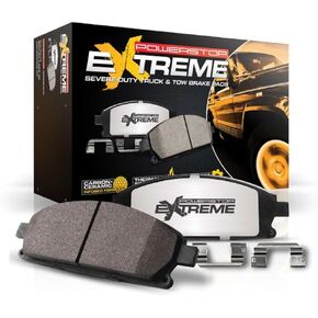 وسادات فرامل أمامية PowerStop لسيارة Land Rover Defender 110 2021-25 |Rover Defender 130 2023-25 ​​- Z36 وسادات فرامل سيراميك من ألياف الكربون للشاحنة والسحب مع أدوات تركيب، Z36-1426 in Kuwait