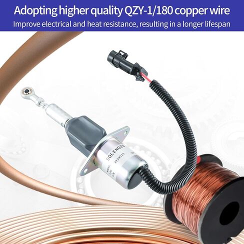 3939019 Fuel Shut Off Solenoid SA-4889-24 for Cummins Engine QSL9.3 C&B 5.9L 8.3L Hyundia 335LC-7 24VDC in Kuwait