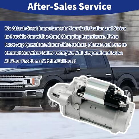 438000-3950 Starter Motor Compatible with 2018 2019 2020 Ford F-150 5.0L V8, Replace # JL3T-11000-AB, JL3Z 11002-A, JL3Z-11002-A, SR8504X, 0-986-UR1-904, TN438000-3950, 34031, S34031, SA-1084 in Saudi Arabia