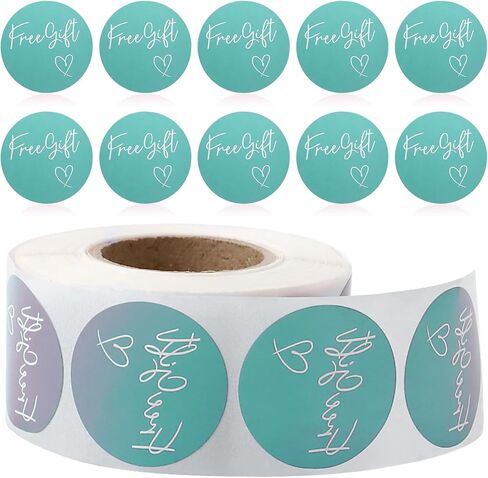 500 Pcs Small Business Sticker Roll Customer Appreciation Stickers Round Self Adhesive Labels (Light Blue) in Saudi Arabia