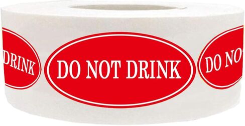 Do Not Drink Warning Labels Stickers,Fluorescent Red Do Not Drink Medical Label Sign Decals,Safety Warning Label,500 Pcs Per Roll in Kuwait