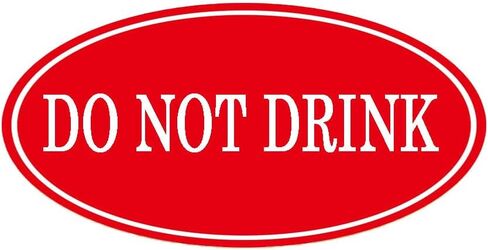 Do Not Drink Warning Labels Stickers,Fluorescent Red Do Not Drink Medical Label Sign Decals,Safety Warning Label,500 Pcs Per Roll in Kuwait